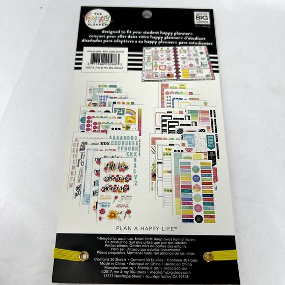 Lot of 3 Happy Planner Sticker MAMBI Student Color Story Create 365 Teacher - Picture 5 of 7